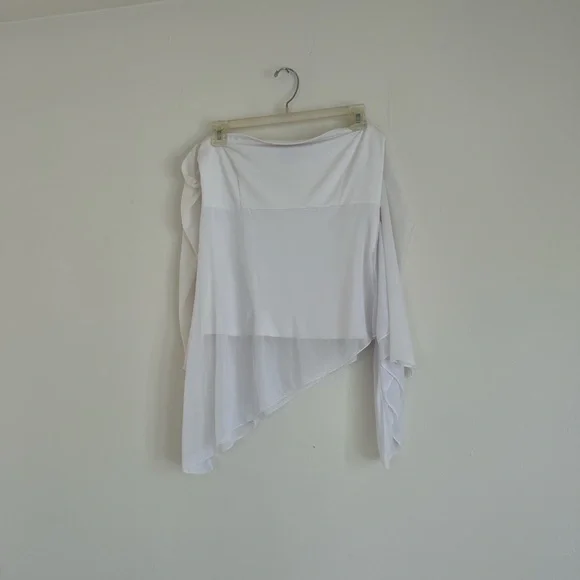 Vintage Y2K mesh off-shoulder bell sleeve tube top & matching wide leg pants set - Picture 2 of 10